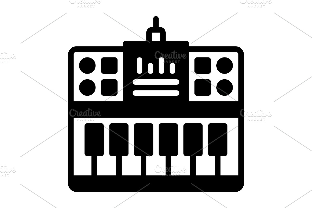 Midi synthesizer solid icon, a Solid Icon by Creative priyanka