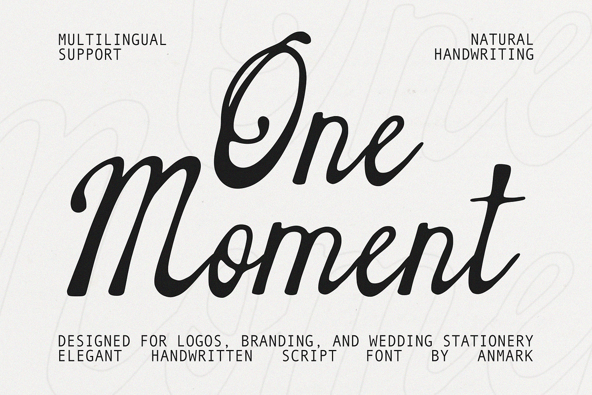 One Moment | Elegant Script Font, a Script Font by AnMark (Photo 11 of 11)