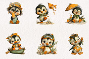 Whimsical Summer Penguin Clipart PNG, an Illustration by CreationArt (Thumbnail 7 of 7)