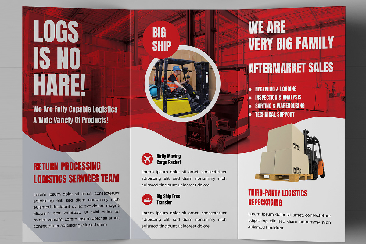Logistic Tri Fold Brochure, a Brochure Template by MightyDesign (Photo 2 of 7)