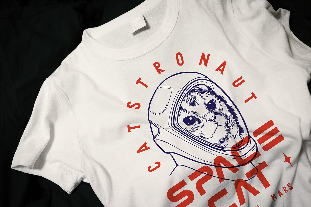 Space Cat, an Illustration by hand draw (Photo 2 of 3)