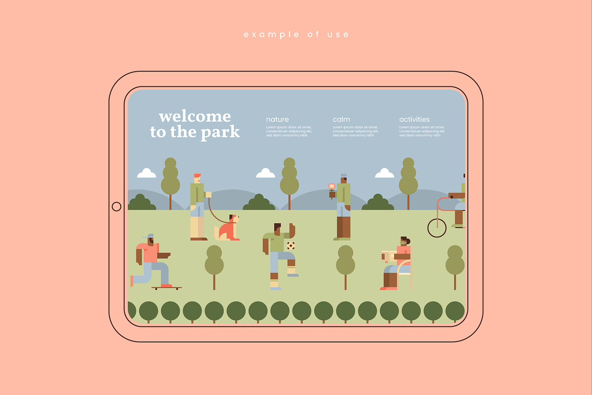 Geometric Life - Park Activities, a Person Illustration by Léo Alexandre (Photo 16 of 17)