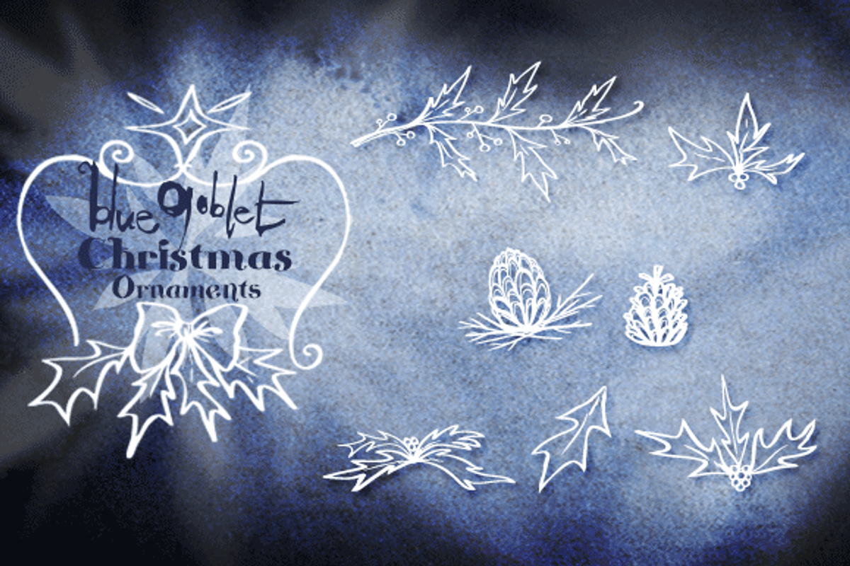 Blue Goblet Christmas Ornaments