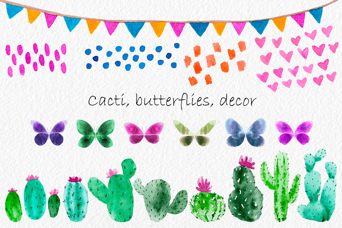 Alpaca Animal. Watercolor Cactus, an Object Graphic by Slastick (Photo 3 of 6)