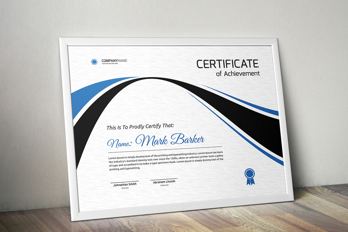 Certificate Word | PSD | AI, a Stationery Template by Curve Design (Photo 3 of 5)