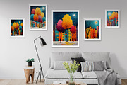 Whimsical Night Town Illustration, a Decorative Illustration by Housui Patterns (Thumbnail 5 of 12)