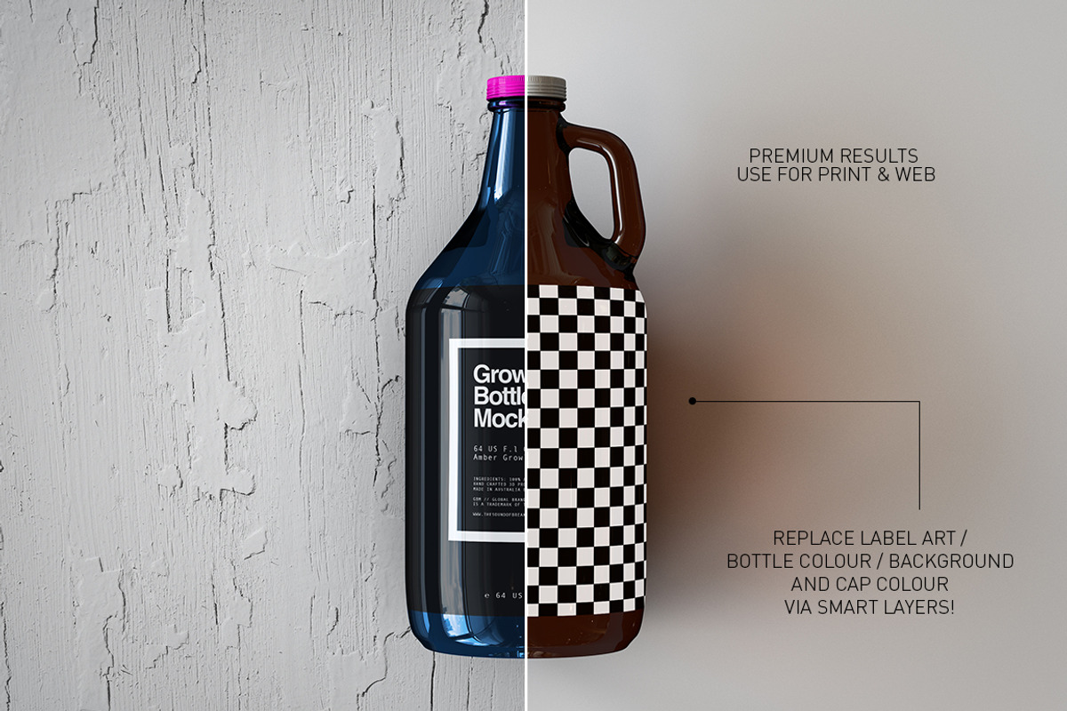 Growler Beer Bottle Mock-Up, a Household Mockup by TSOBG (Photo 16 of 33)