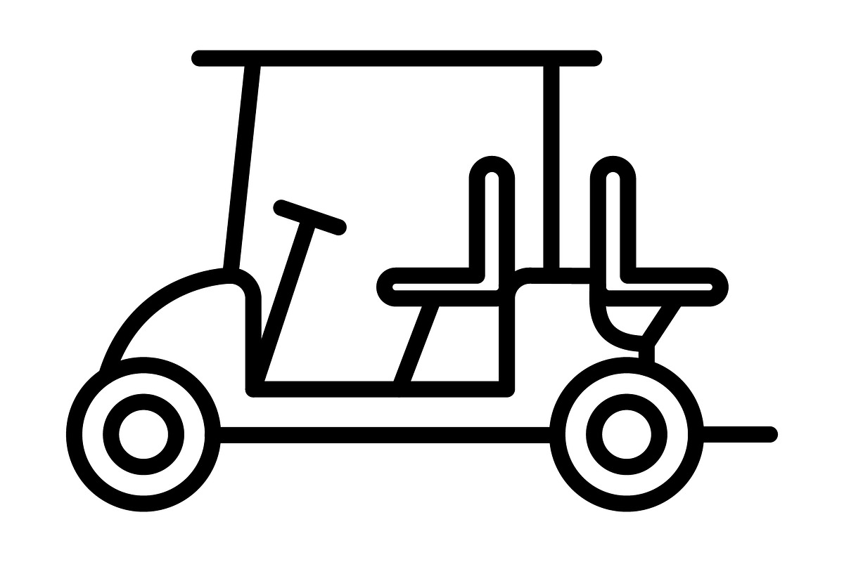 Golf Cart icon, an Outline Icon by Sumberpangan (Photo 2 of 5)