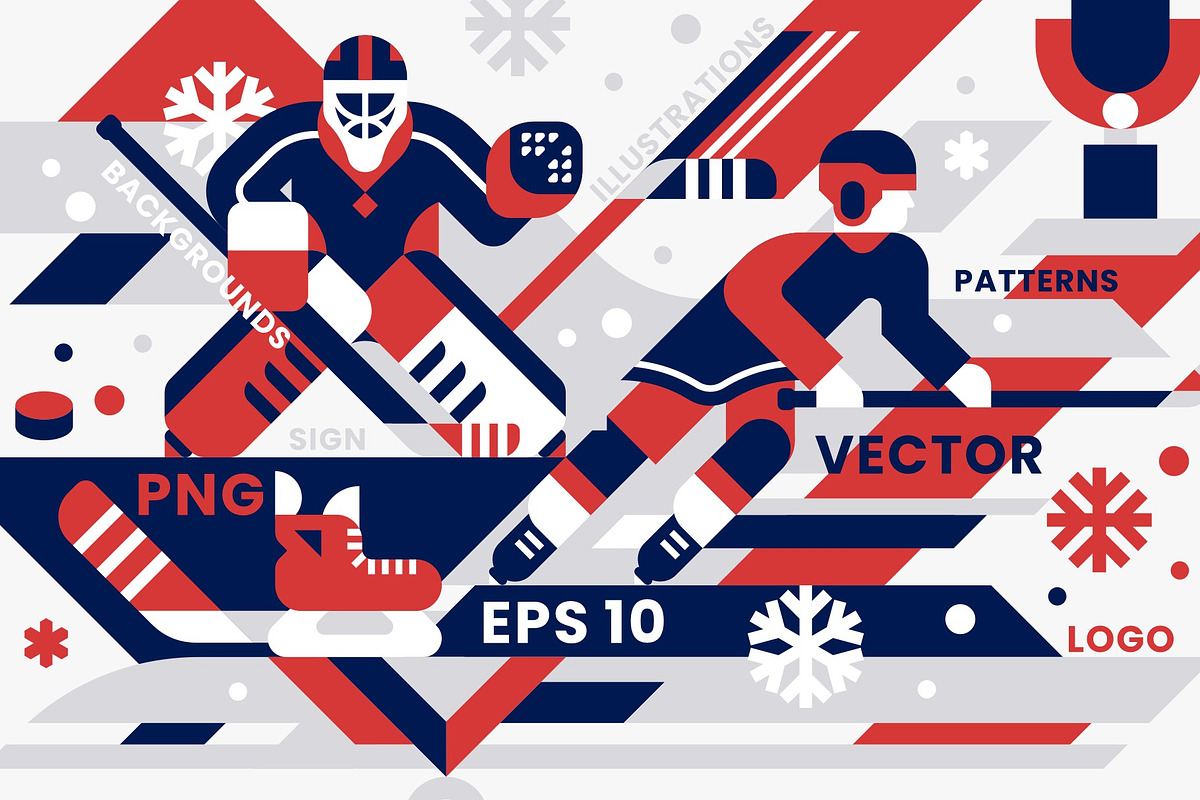 Ice Hockey, an Object Illustration by Alexey Boychenko (Photo 1 of 9)