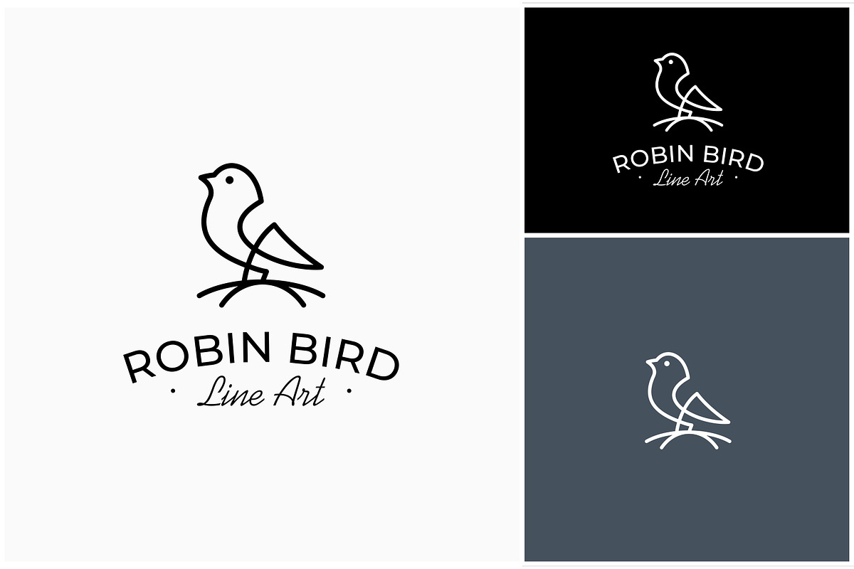 Robin Pigeon Dove Perched Logo, a Branding & Logo Template by ika trisiana (Photo 1 of 2)