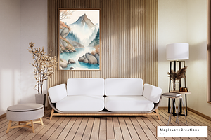 Mountain Landscape Print Wall Art