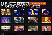 12 Photo Effect Templates, a Layer Style Add-On by iDoodle Studio (Thumbnail 1 of 6)