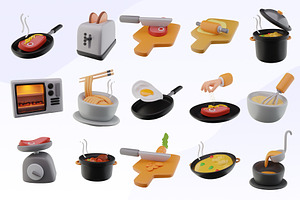 3D Cooking Illustration Vol 1