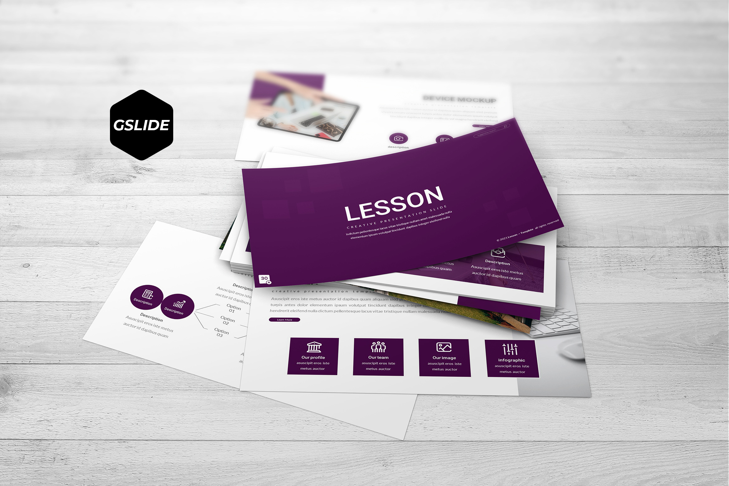 Lesson - Google Slide Template, a Presentation Template by AQR Studio