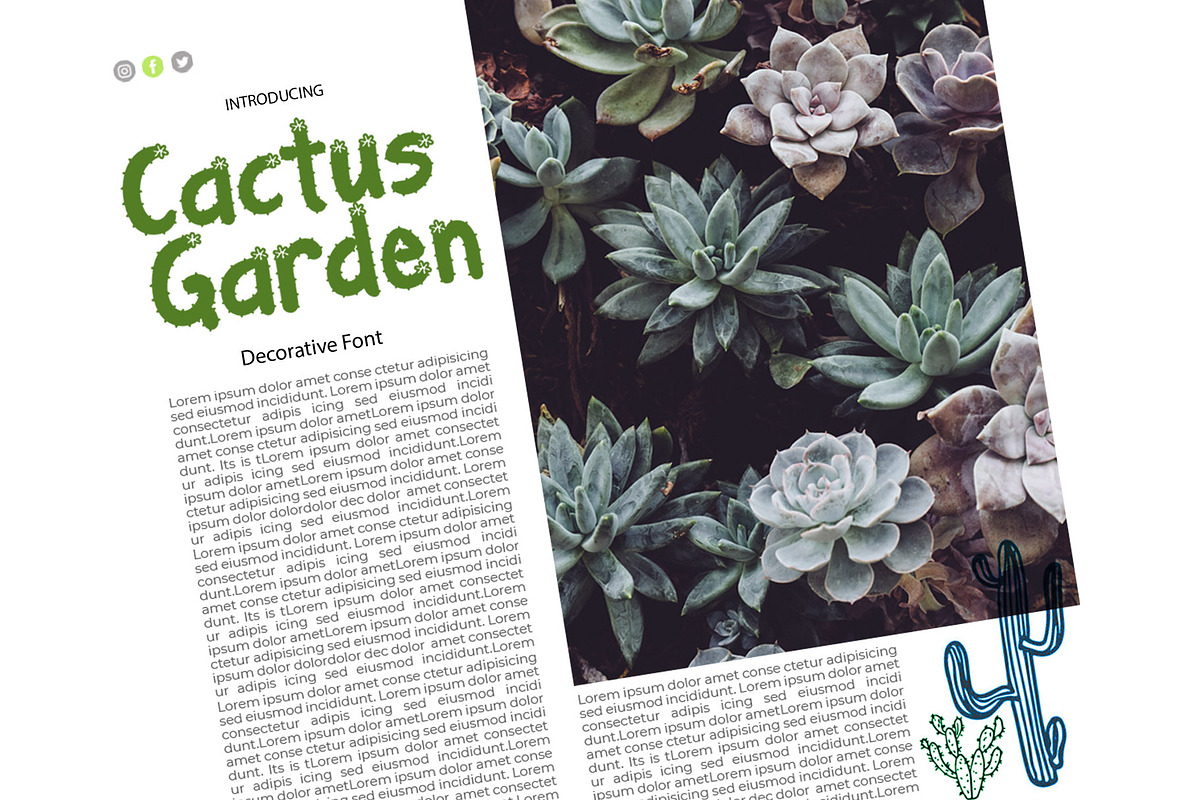 Cactus Garden Solid, a Font by iyhulmonsta (Photo 3 of 8)