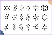Molecule Structure SVG Clipart Set, a Technology Illustration by Gfx Expert Team (Thumbnail 3 of 3)