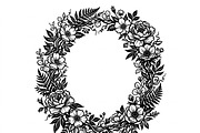 50 Elegant Floral Oval Mirror Frame, a Decorative Illustration by Amazin_art (Thumbnail 22 of 40)