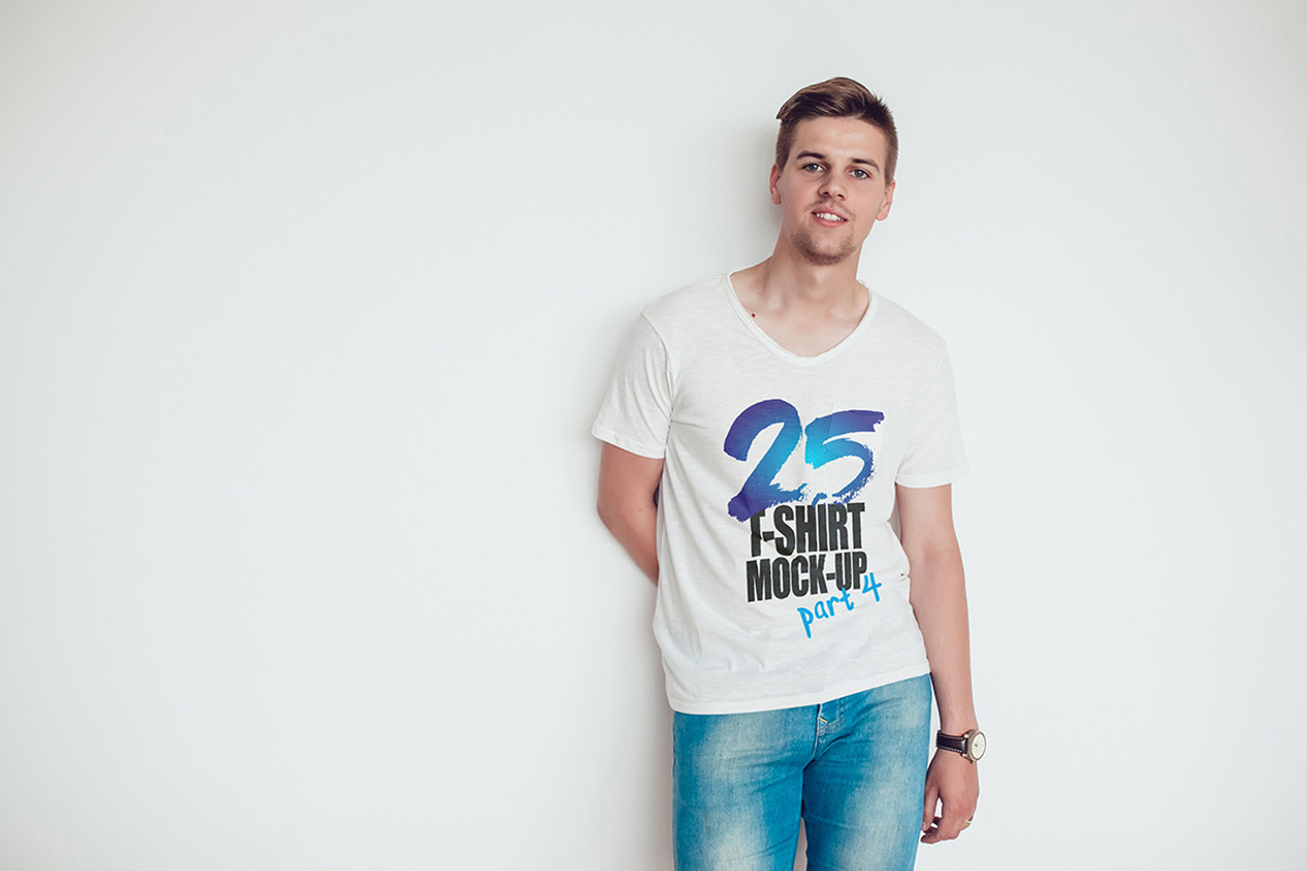 25 T-Shirts Mock-Up (Part 4), a Shirt Mockup by Freeman Studio (Photo 10 of 32)