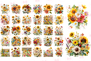 Fall Wildflowers Clipart, an Illustration by Markicha Art (Thumbnail 3 of 6)