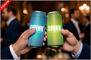 Indoor Can Toast Party Hand Toas PSD, a Cups & Container Mockup by Bruno's Shop (Thumbnail 1 of 3)