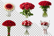 Valentine Rose Bouquets Clipart Bund, an Illustration by SVGArt (Thumbnail 5 of 8)