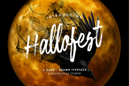 Hallofest - Hand Drawn Typeface Font, a Script Font by PuriCreative