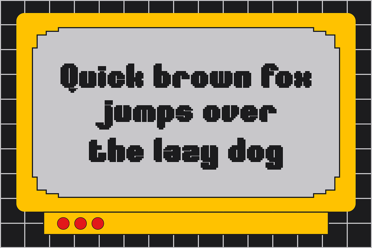 Sheko - Headline Pixel Font, a Sans Serif Font by Valentino Vergan (Photo 6 of 10)