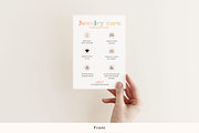 Pastel Jewelry Care Card Template, a Card Template by Hellohastore (Thumbnail 2 of 10)