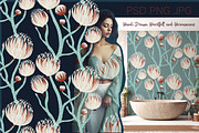 Boho Blossom Seamless Patterns, a Pattern Graphic by OlgaRom (Thumbnail 5 of 9)