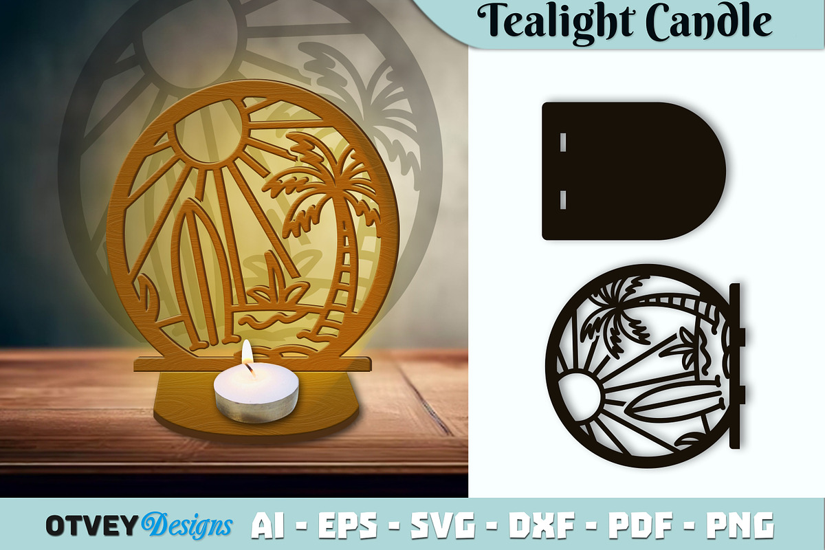 Beach Sunset Tealight Candle Holder, an Object Graphic by OTVEY DESIGN (Photo 12 of 13)