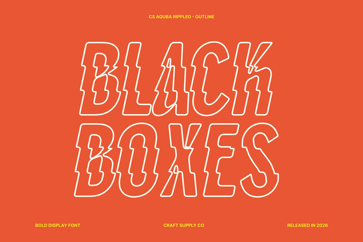 CS Aquba Rippled, a Sans Serif Font by Craft Supply Co. (Photo 4 of 8)