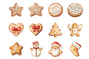 Gingerbread Cookies Clipart, an Illustration by Design Market (Thumbnail 2 of 3)