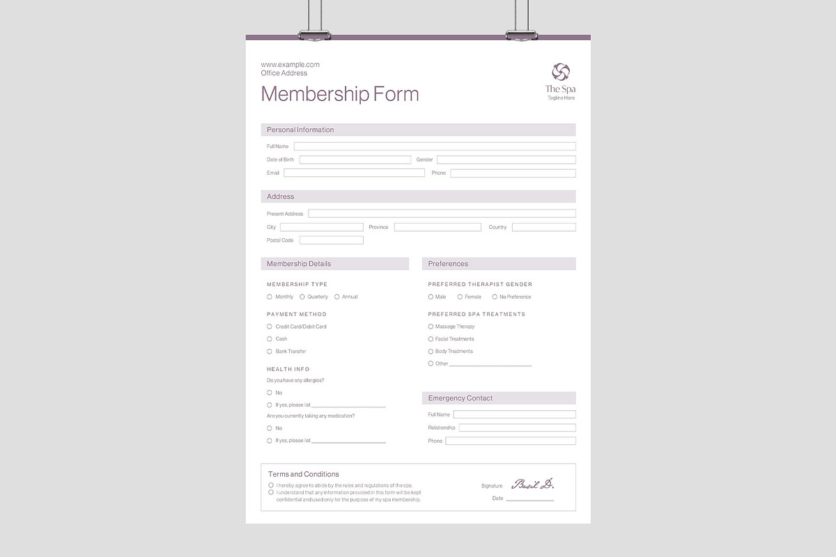 Member Registration Form Template, a Stationery Template by BrandPacks (Photo 5 of 6)