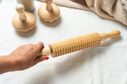 Anti-Cellulite Maderotherapy Instruments on White Table