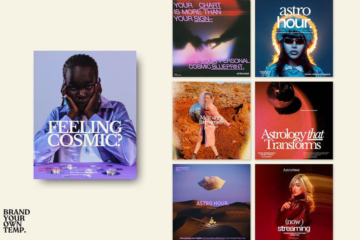 Astrology Podcast Canva Editorial, a Templates & Theme by BYOTstudios (Photo 2 of 11)
