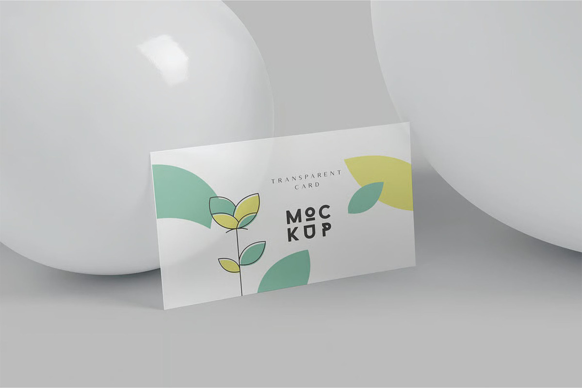 Transparent Business Card Mockups, an Advertising Mockup by megostudi0 (Photo 7 of 7)