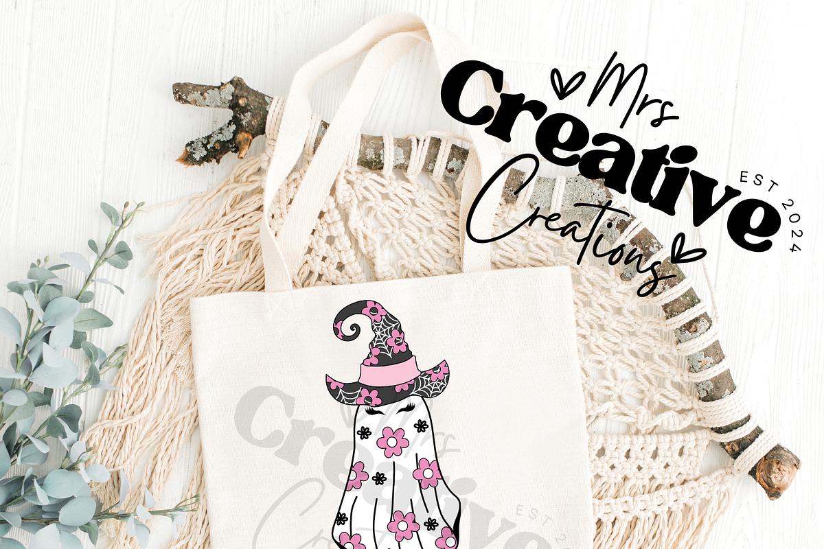 Witchy Vibes Halloween ghost, a Graphic by Mrs. Creative Creations (Photo 4 of 5)