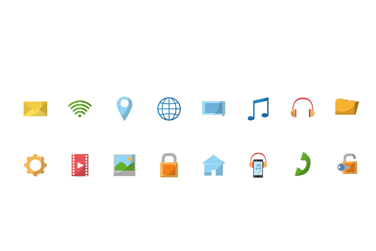 Digital Media Icons Set, an Object Illustration by studiogstock (Photo 2 of 3)