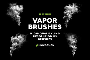 Vapor Photoshop Brushes, a Brush Add-On by UnicDesign