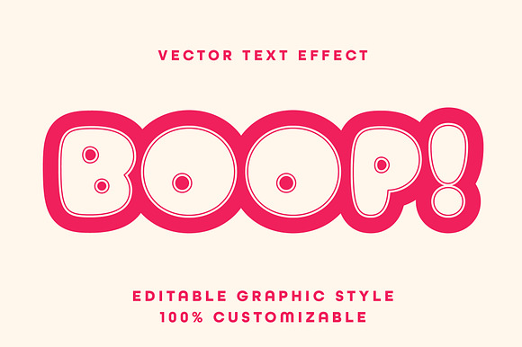 Bubble Outline Rounded Text Effect preview 4