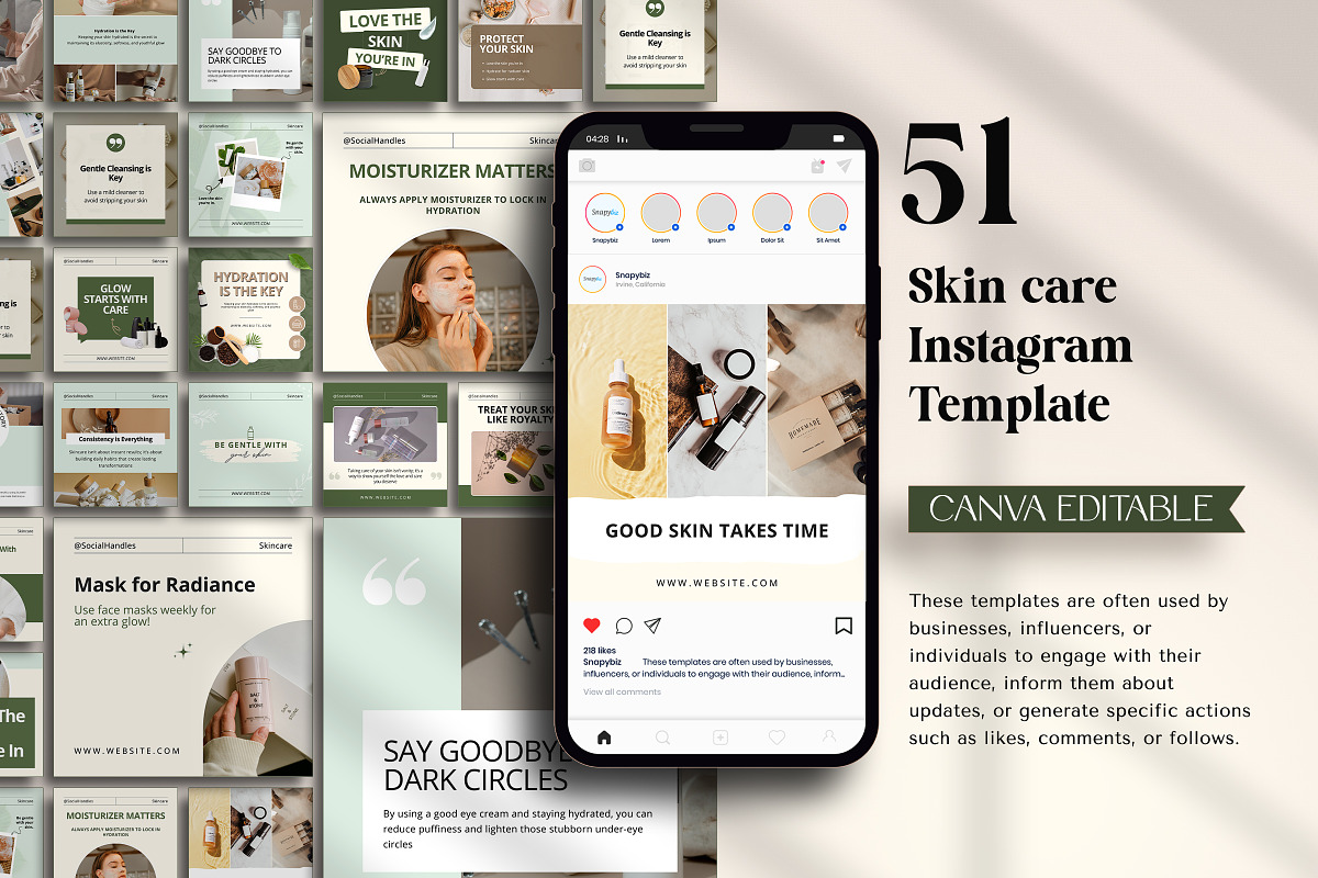 Skincare Instagram Marketing Temp, a Social Media Template by Snapybiz (Photo 5 of 10)