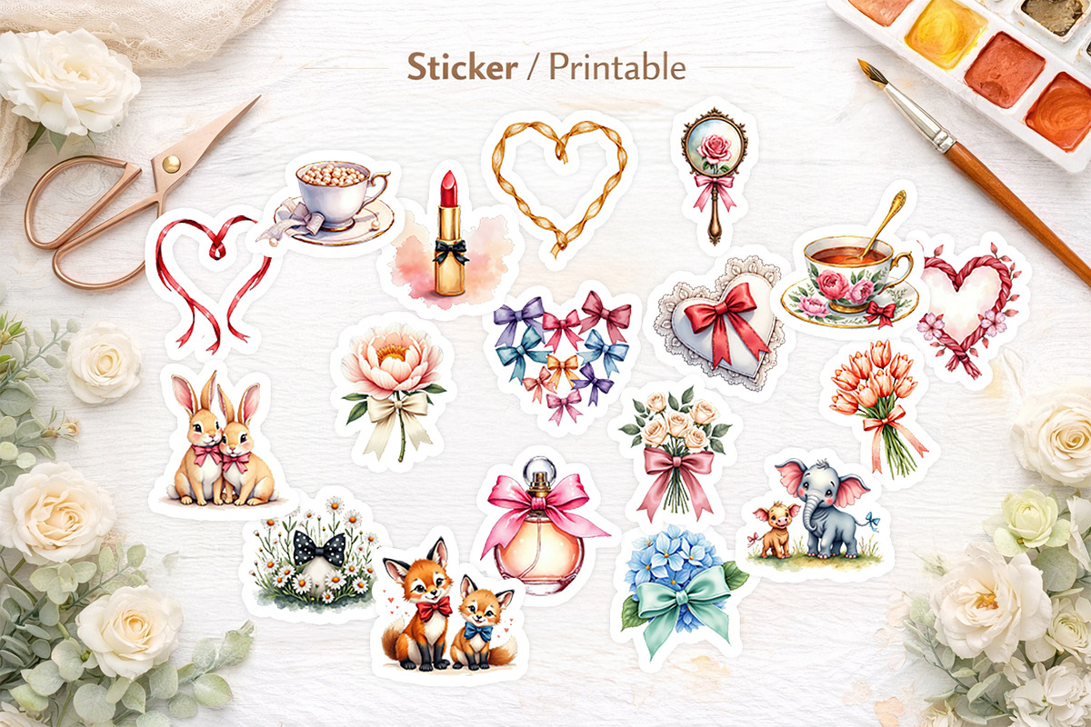 Coquette Ribbon Sublimation PNG, an Illustration by Artnoy (Photo 7 of 8)