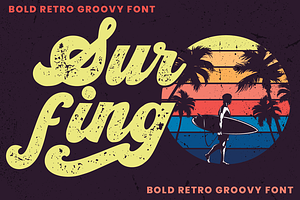 Vintage King - Retro Groovy Font