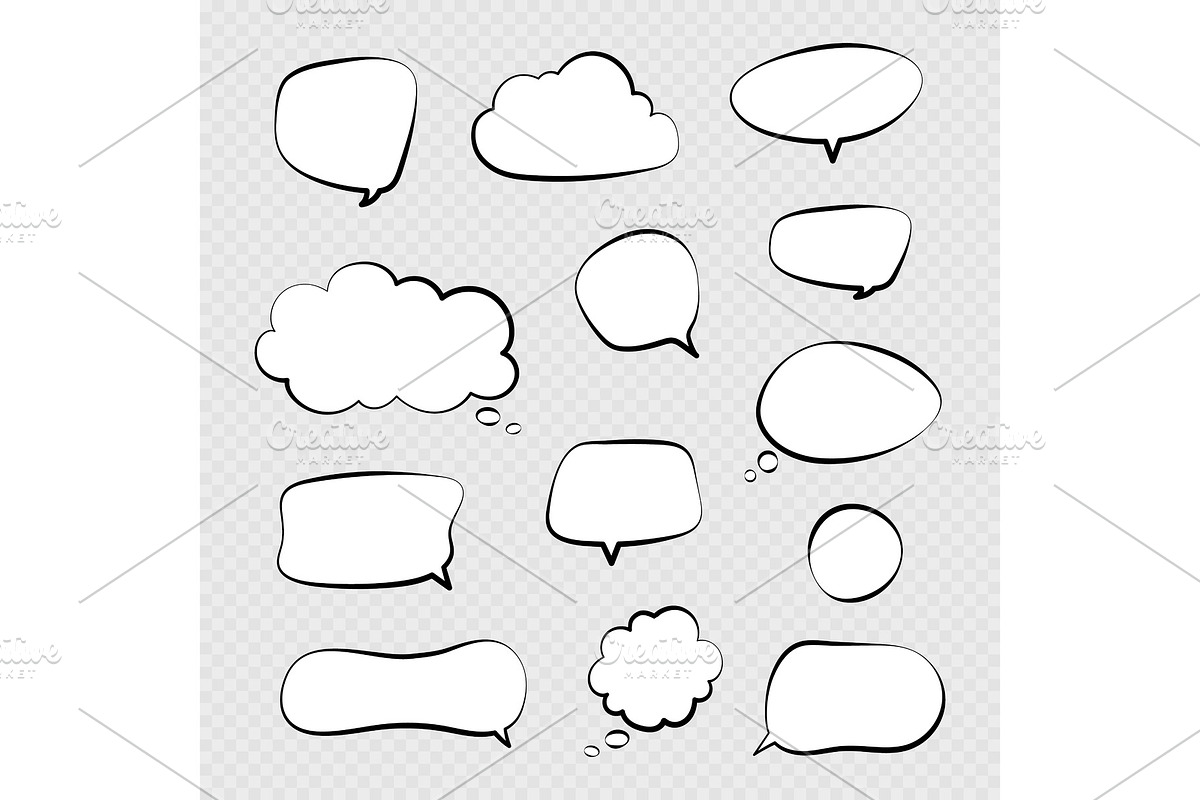 Speech bubbles. Comic talking bubble, a Background Graphic by Valerie Bodnar