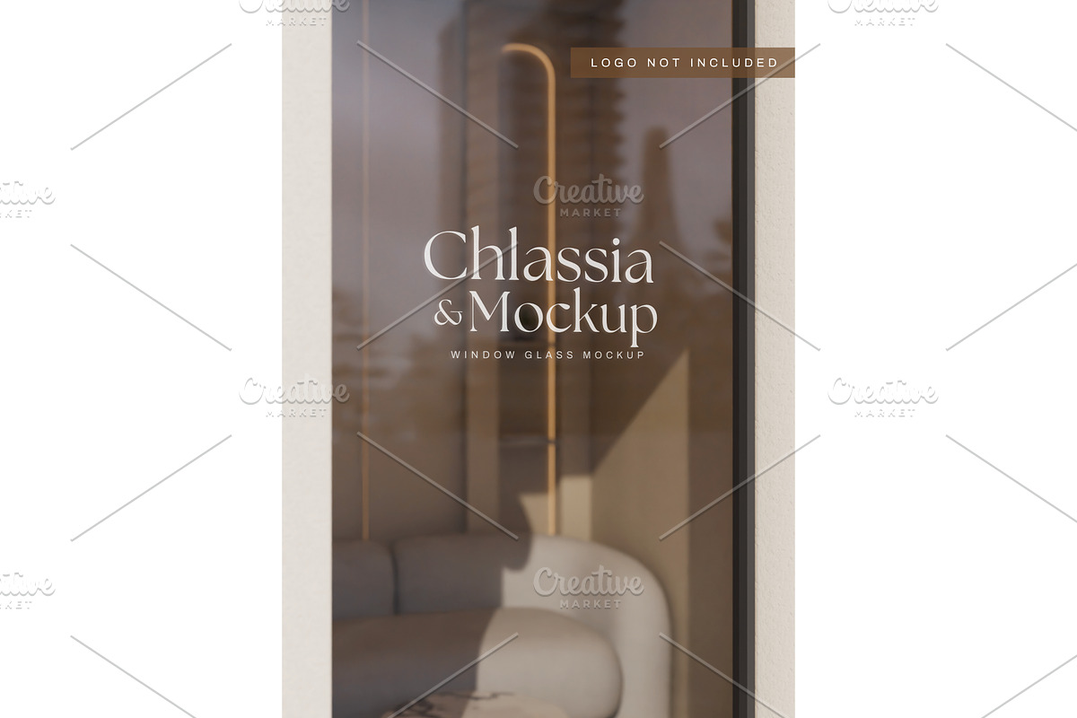 Window glass logo mockup, an Advertising Mockup by Mockthethics. (Photo 6 of 11)