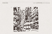 Hong Kong Cityscape Sketches, a Work Illustration by TheMountBirdStudio (Thumbnail 3 of 6)