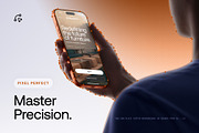 24 iPhone 17 Pro in Hand Mockups, an iPhone Mockup by Asylab (Thumbnail 6 of 107)