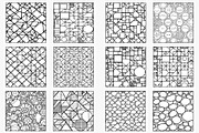 Mosaic Pattern Coloring Pages, a Print Template by Lamia Emad (Thumbnail 2 of 4)