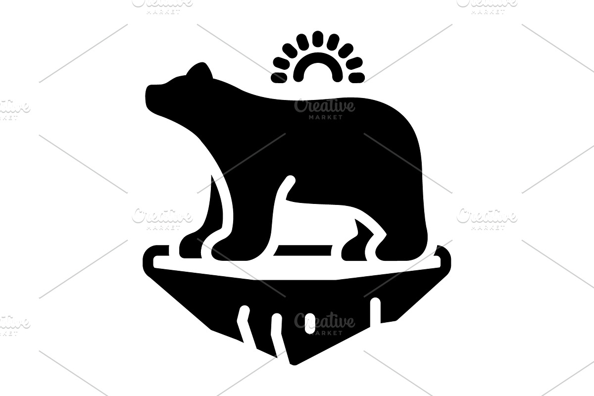 Polar polar bear solid icon, a Solid Icon by Creative priyanka