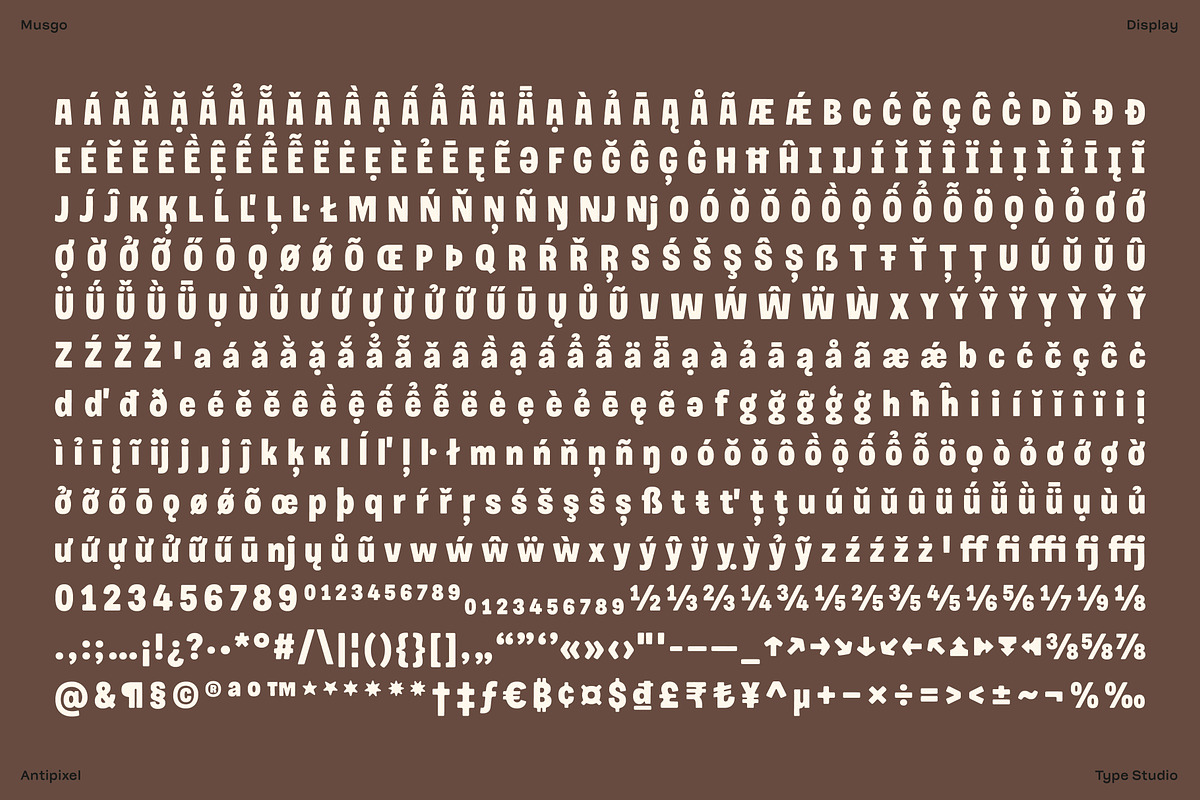 Musgo | Soft Condensed Rounded Sans, a Sans Serif Font by Antipixel Type Studio (Photo 16 of 19)